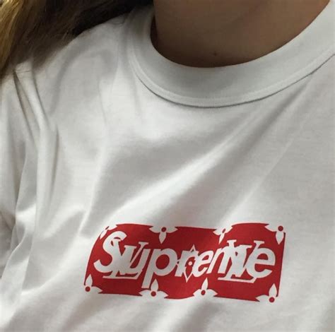 supreme lv boxlogo shirt|louis vuitton supreme monogram.